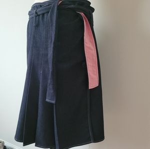 Jean wrap skirt